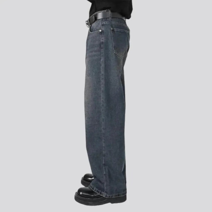 Mid rise baggy-fit men's jeans