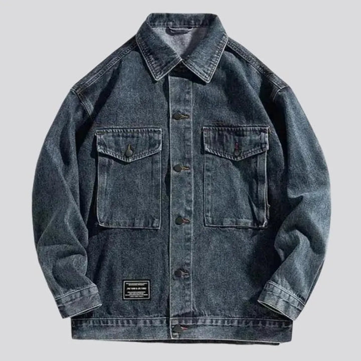 Vintage style worker men's denim jacket