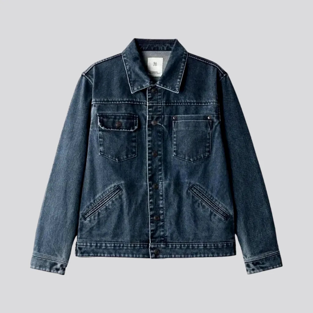 Vintage Style Regular Fit Jean Jacket for Men | Jeans4you.shop