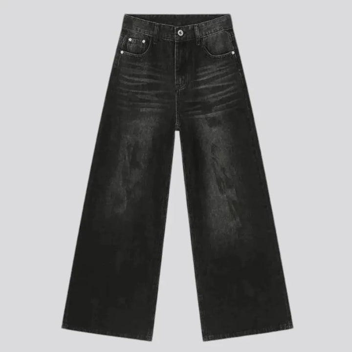 Mid rise street style men's jeans