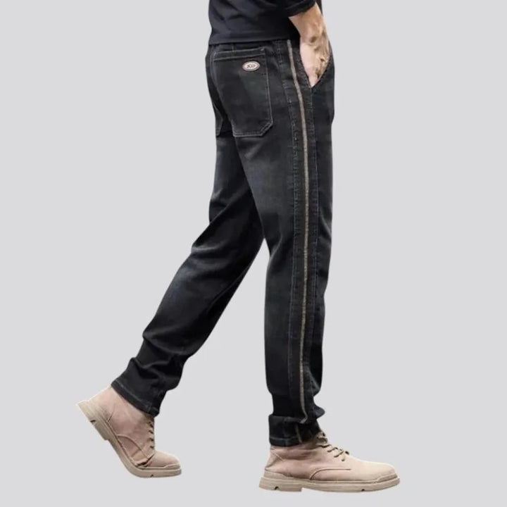 Stylish slim men's denim joggers