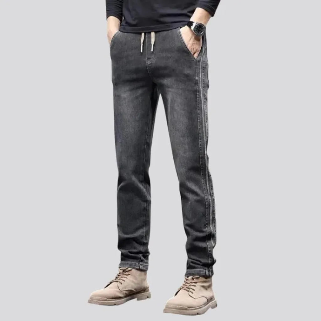 Stylish slim men's denim joggers