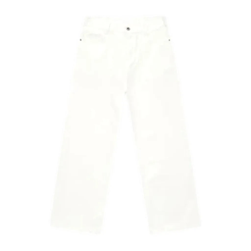 90s Fashion Street Style Men's Jeans - White