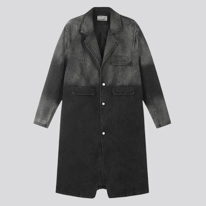 Retro oversized denim coat for women