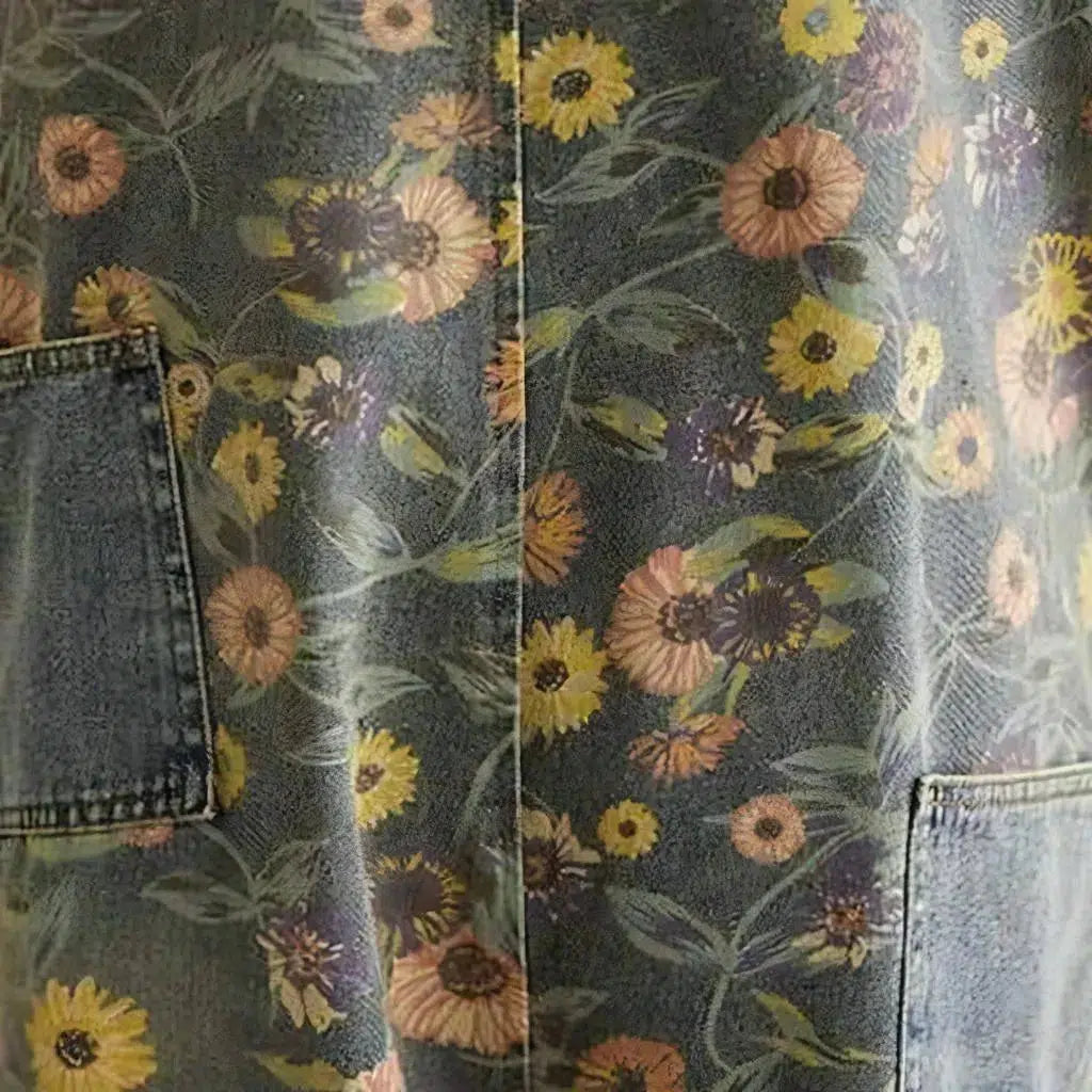 Boho women's jeans overall