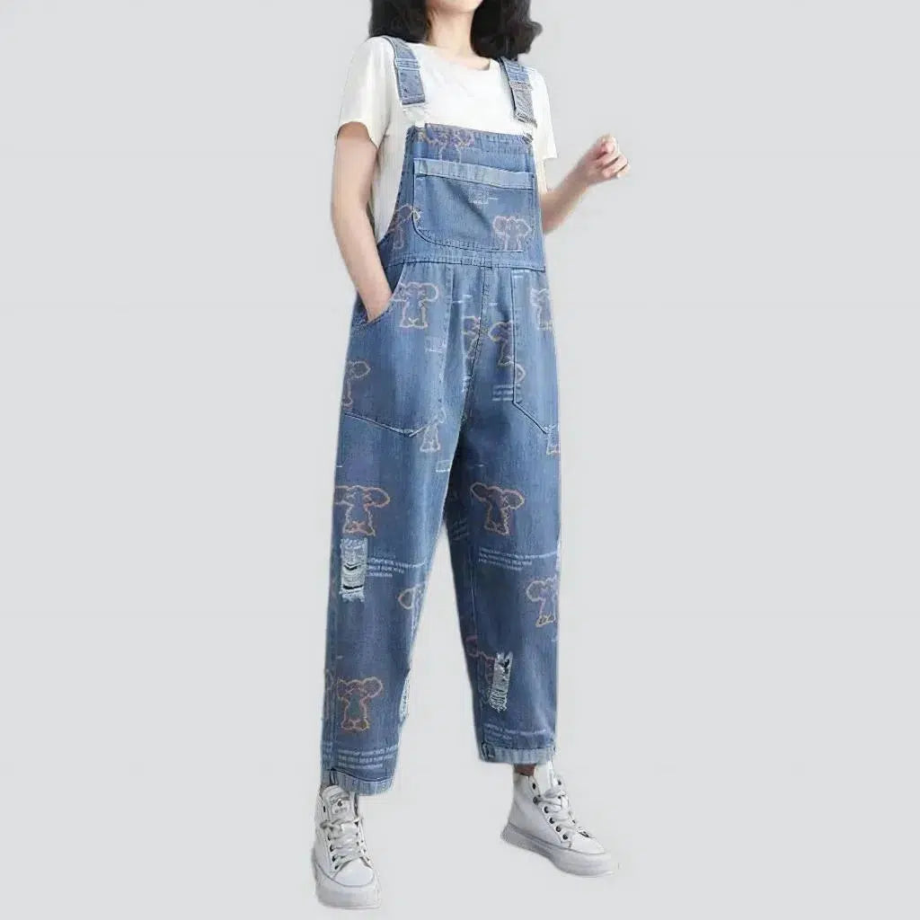 Street women's jeans jumpsuit