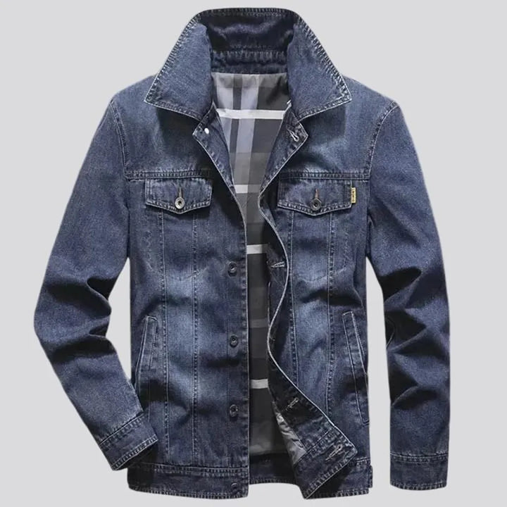 Sanded slim-fit men's jean jacket