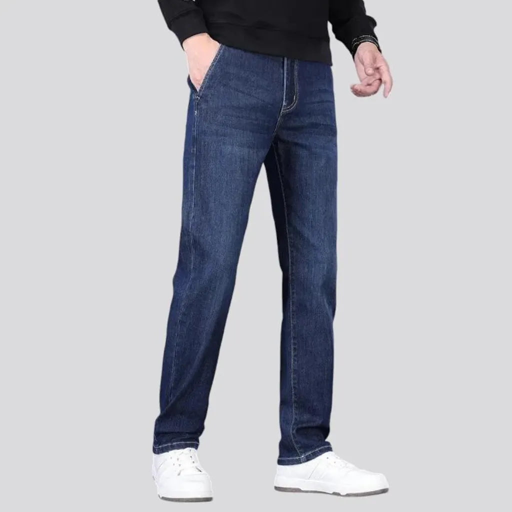 Sanded vintage slim men's jeans