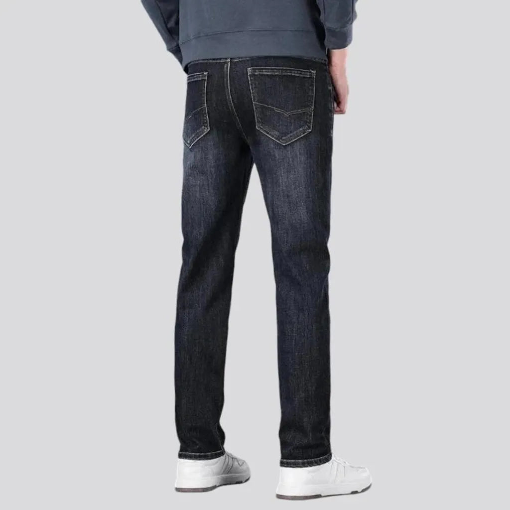 High rise tapered men's jeans