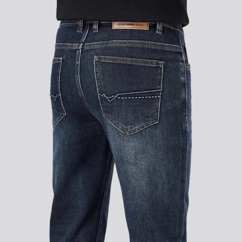 Stretchable high waist men's jeans