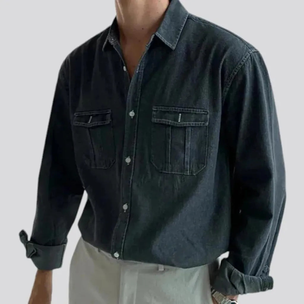 Stylish casual denim shirt for men