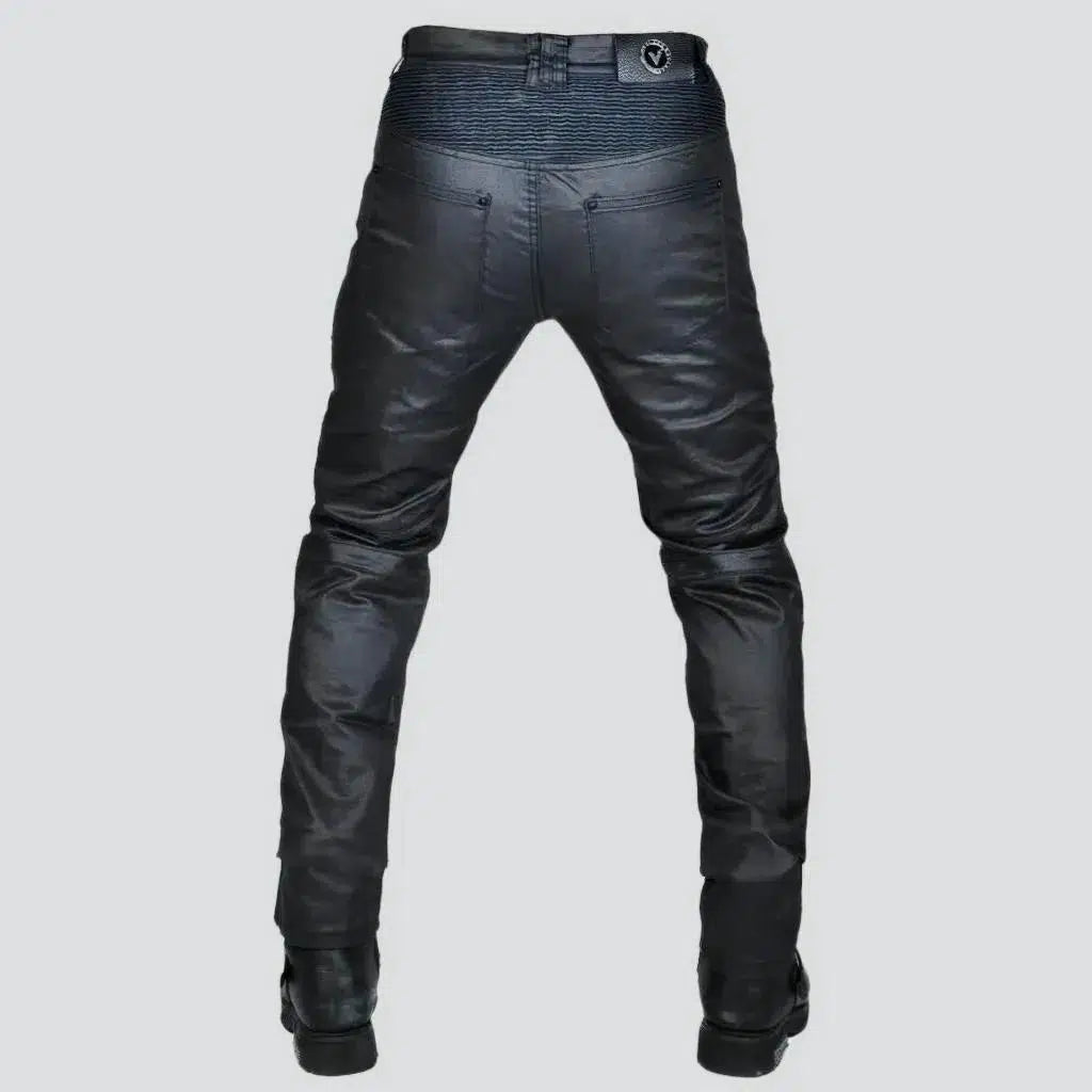 Biker men's wax jeans