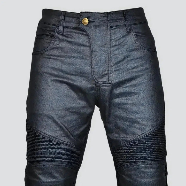 Biker men's wax jeans