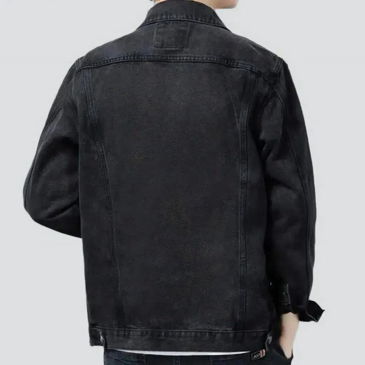 Black jeans jacket
 for men