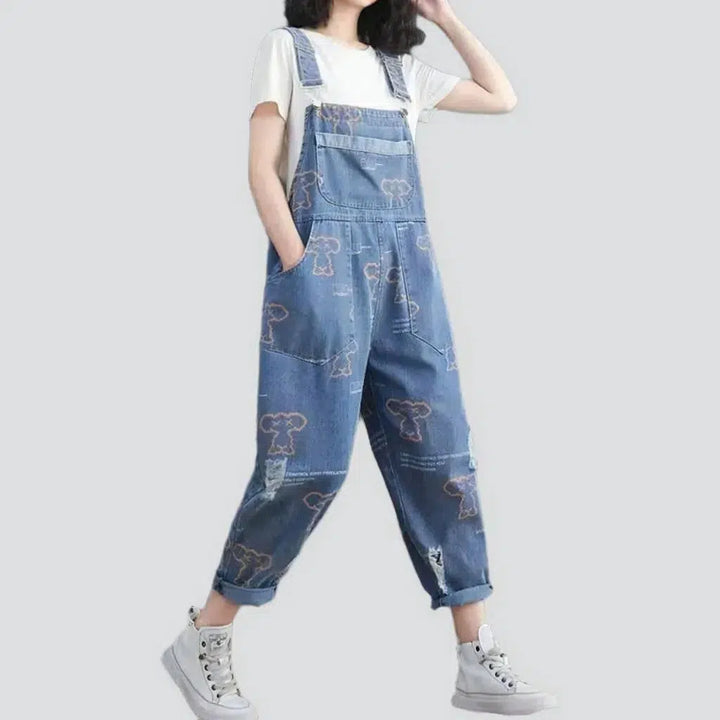 Street women's jeans jumpsuit