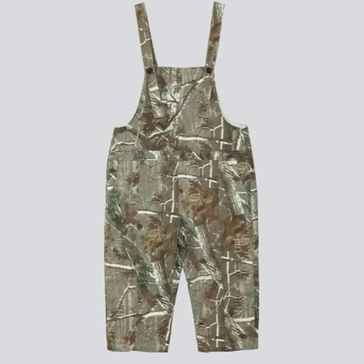 Painted sand-hue jean jumpsuit
 for ladies