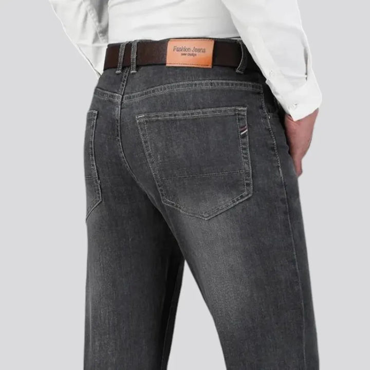 Sanded and slim men's jeans