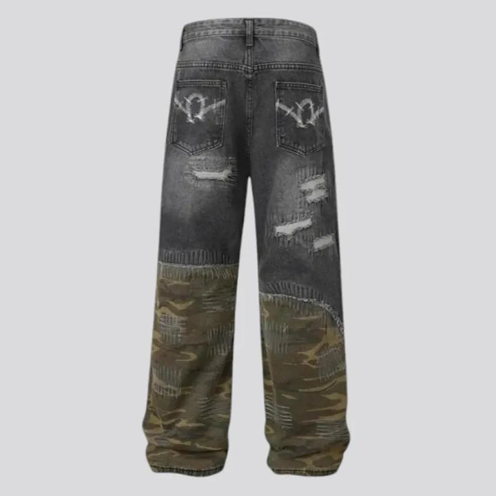 Camouflage vintage baggy jeans for men