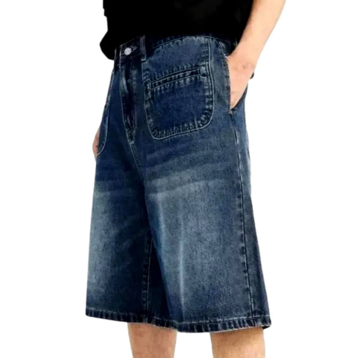 Comfortable Men's Denim Shorts - Blue