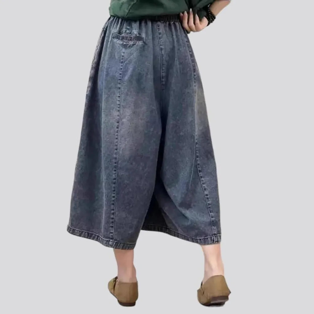 Street culottes women's denim pants