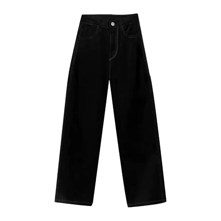 High Rise Women's Jeans Pants - Black