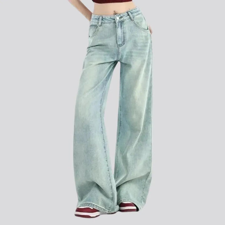 Sandy retro boho high rise jeans for women