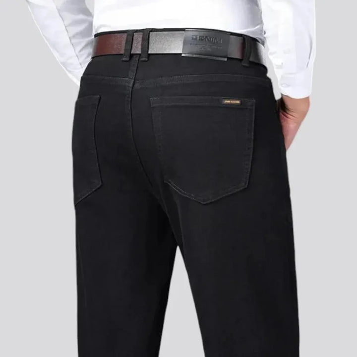 Monochrome straight fit high rise men's jeans