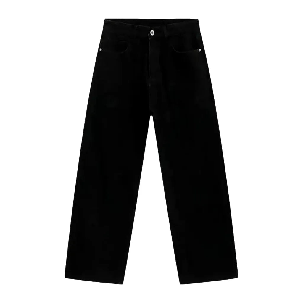 90s Vintage Style Baggy Jeans for Men - Black