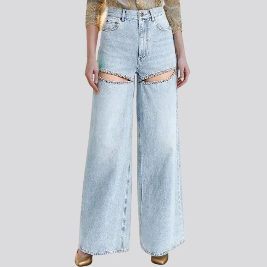 Colored wide fit street women's jeans