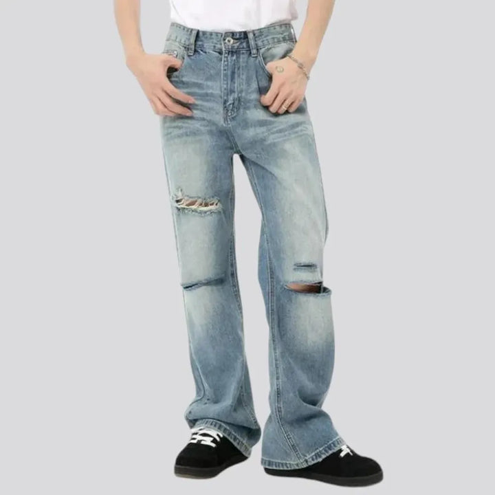 Fashion grunge street style men's jeans