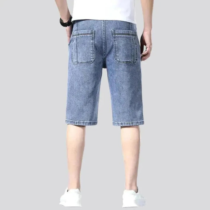 Knee-length fashion denim shorts
 for men