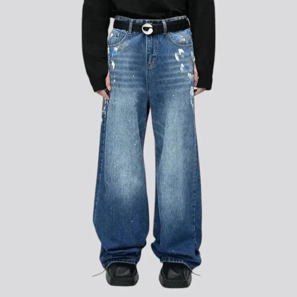 Mid rise trendy men's jeans