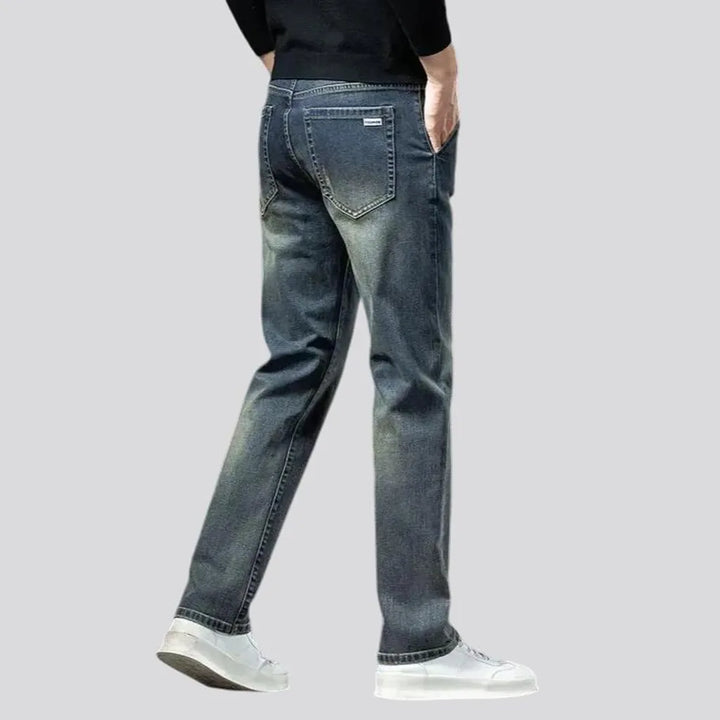 Stretchable tapered fit men's jeans