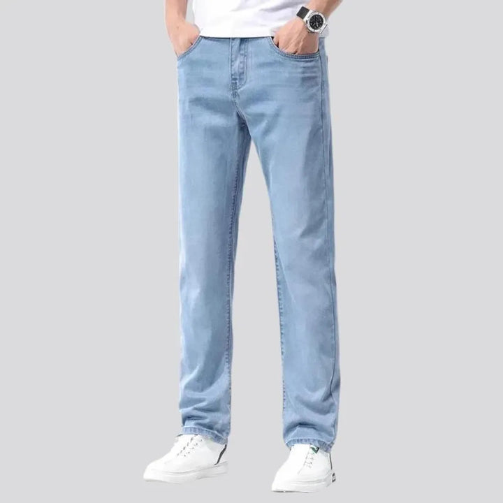 Thin men's classic jeans