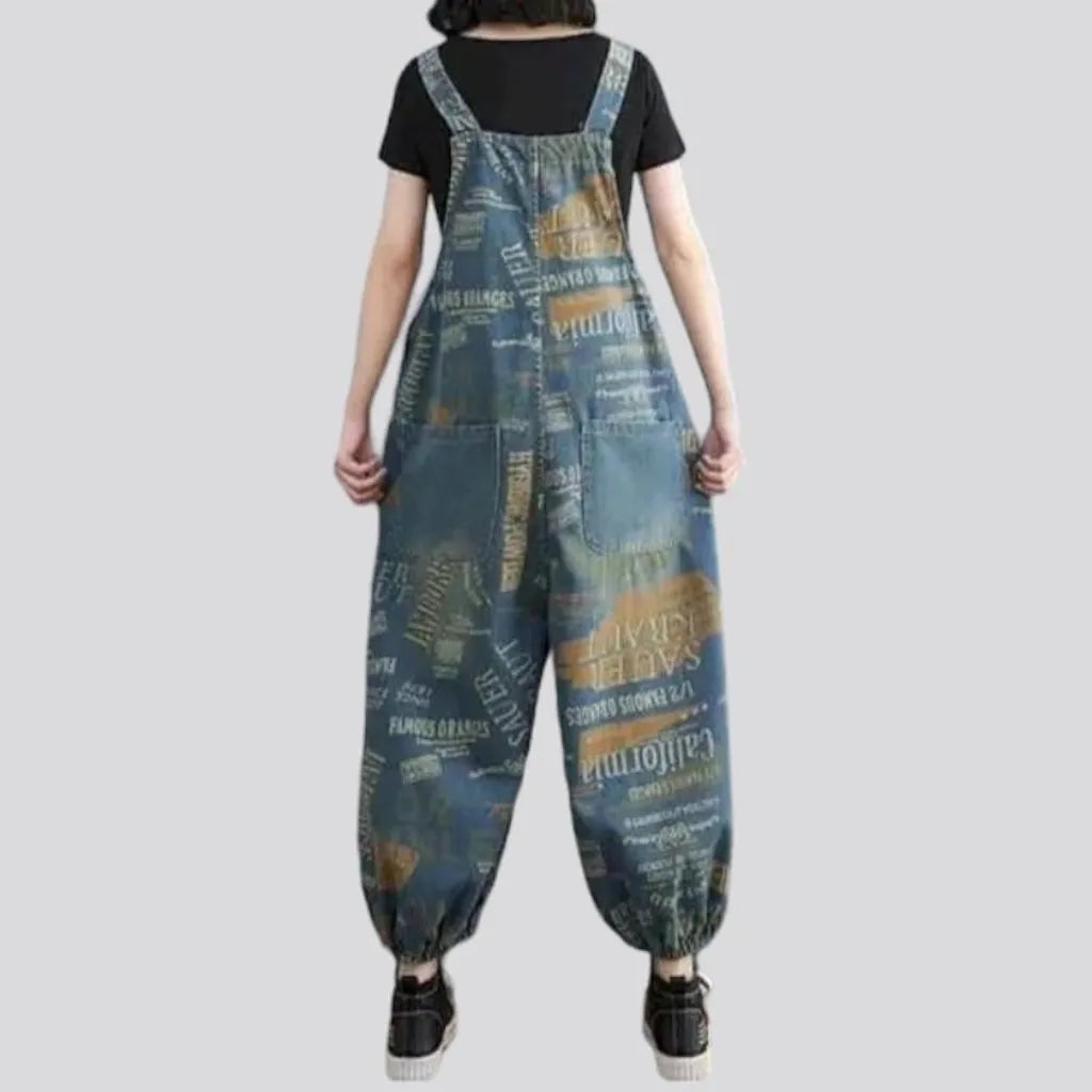 Street women's denim jumpsuit