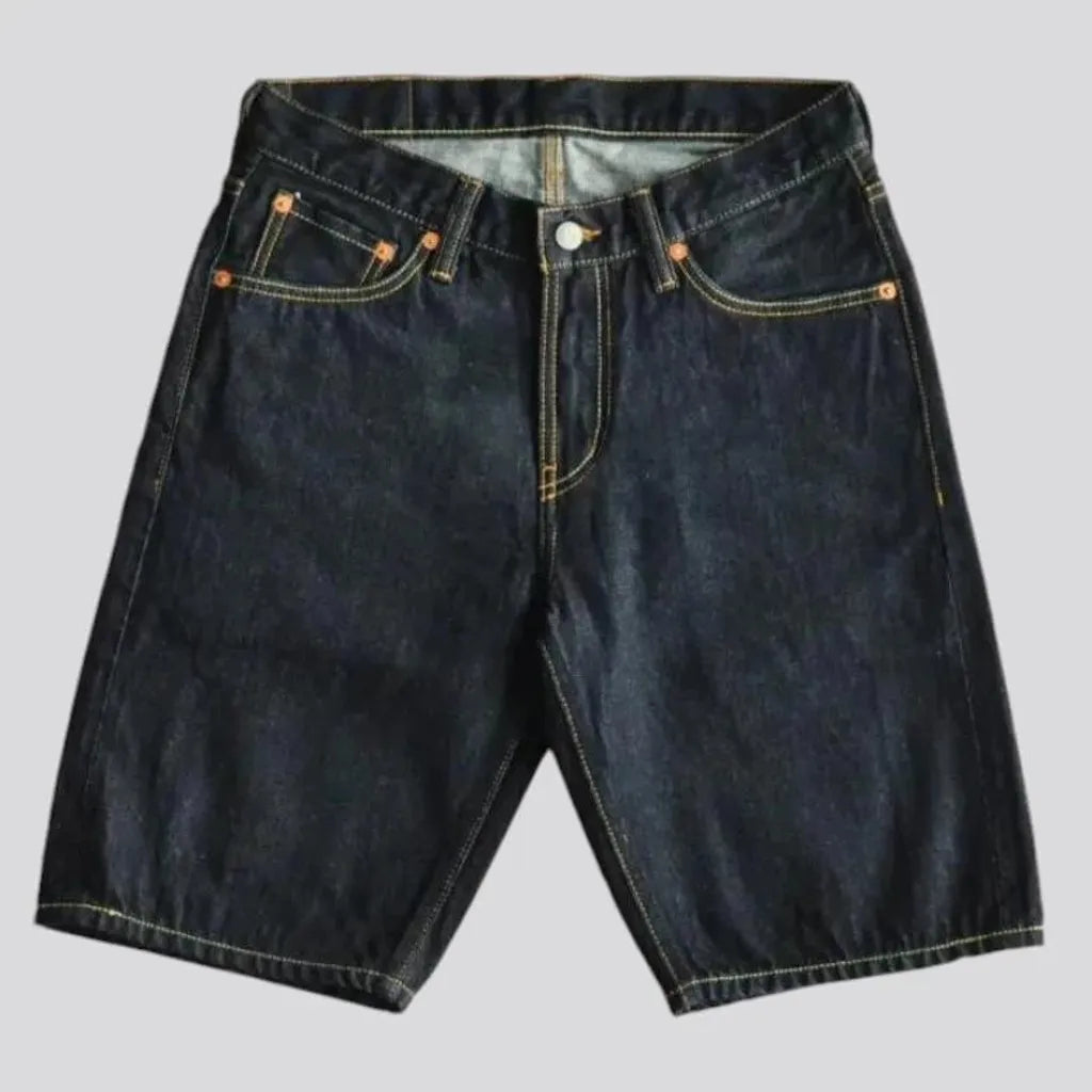 Casual men's denim shorts