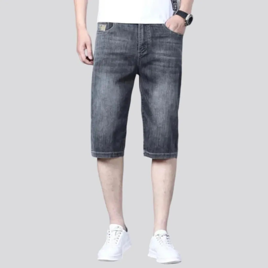 Sanded stonewashed denim shorts | Jeans4you.shop
