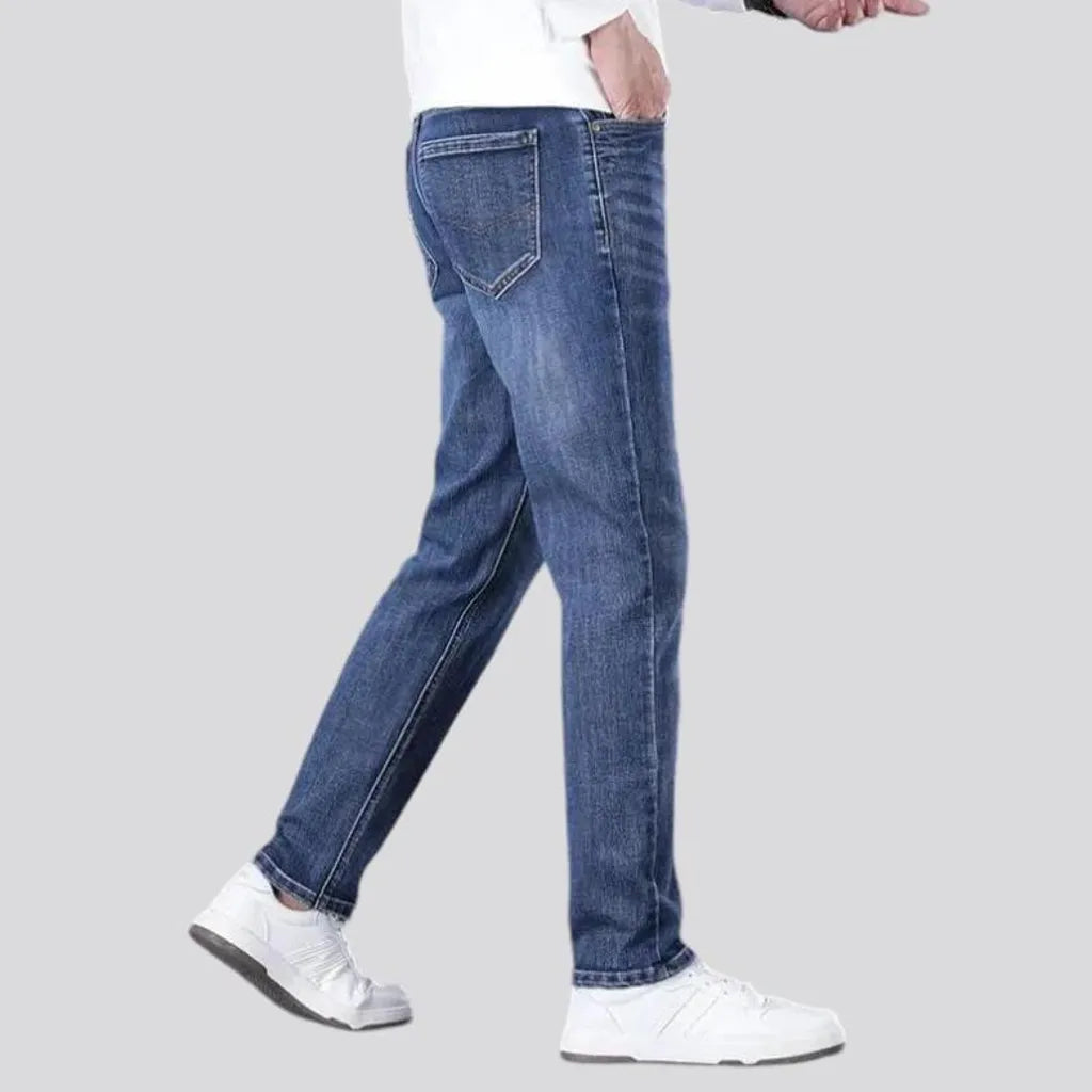 High rise tapered men's jeans