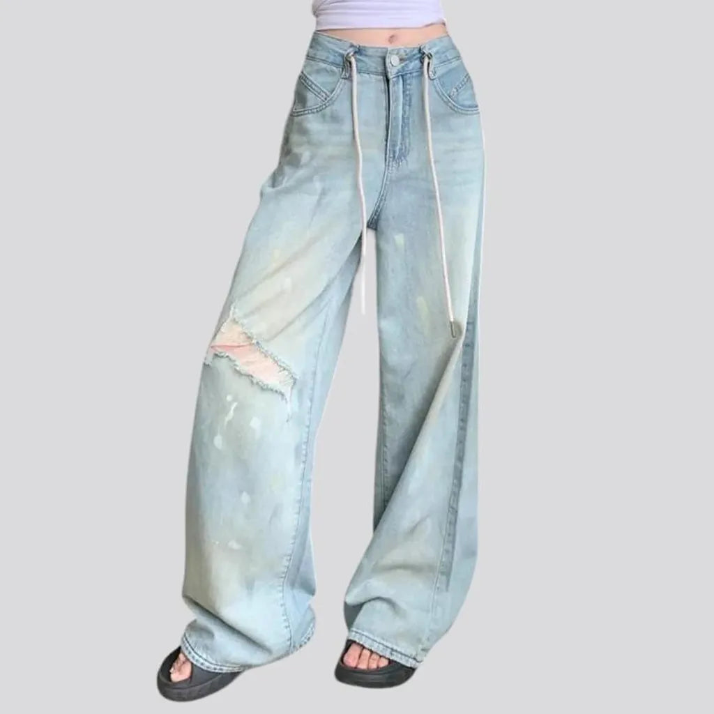 Baggy women's light-wash jeans | Jeans4you.shop