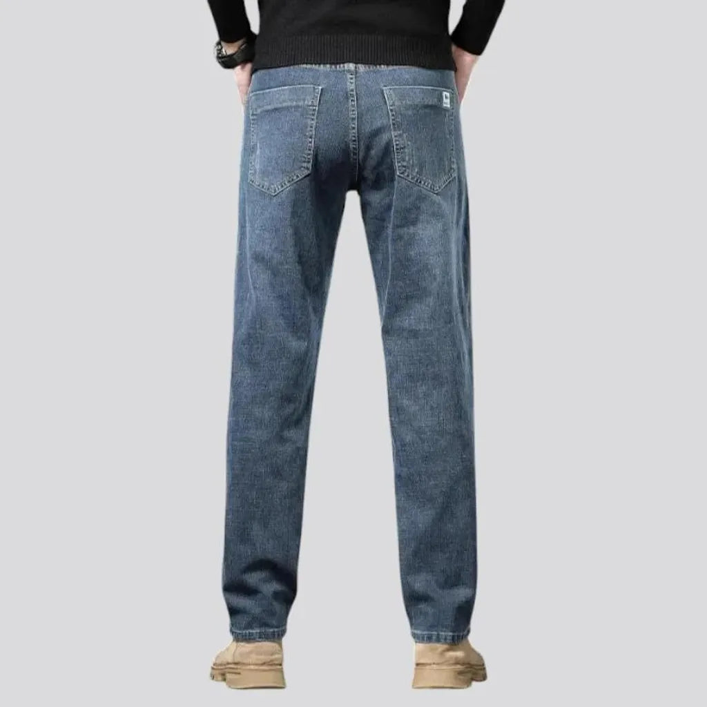 Casual stretchable narrow fit men's jeans