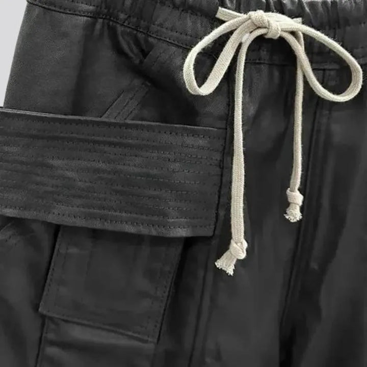 Water resistant denim joggers for men