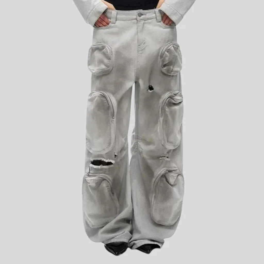 Street style baggy women's denim pants