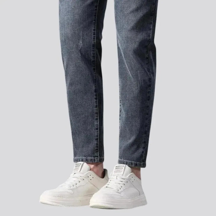 Sanded tapered men's jeans