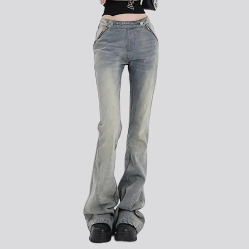 Floor-length bootcut jeans for ladies