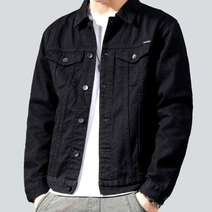 Slim non-formal denim jacket
 for men