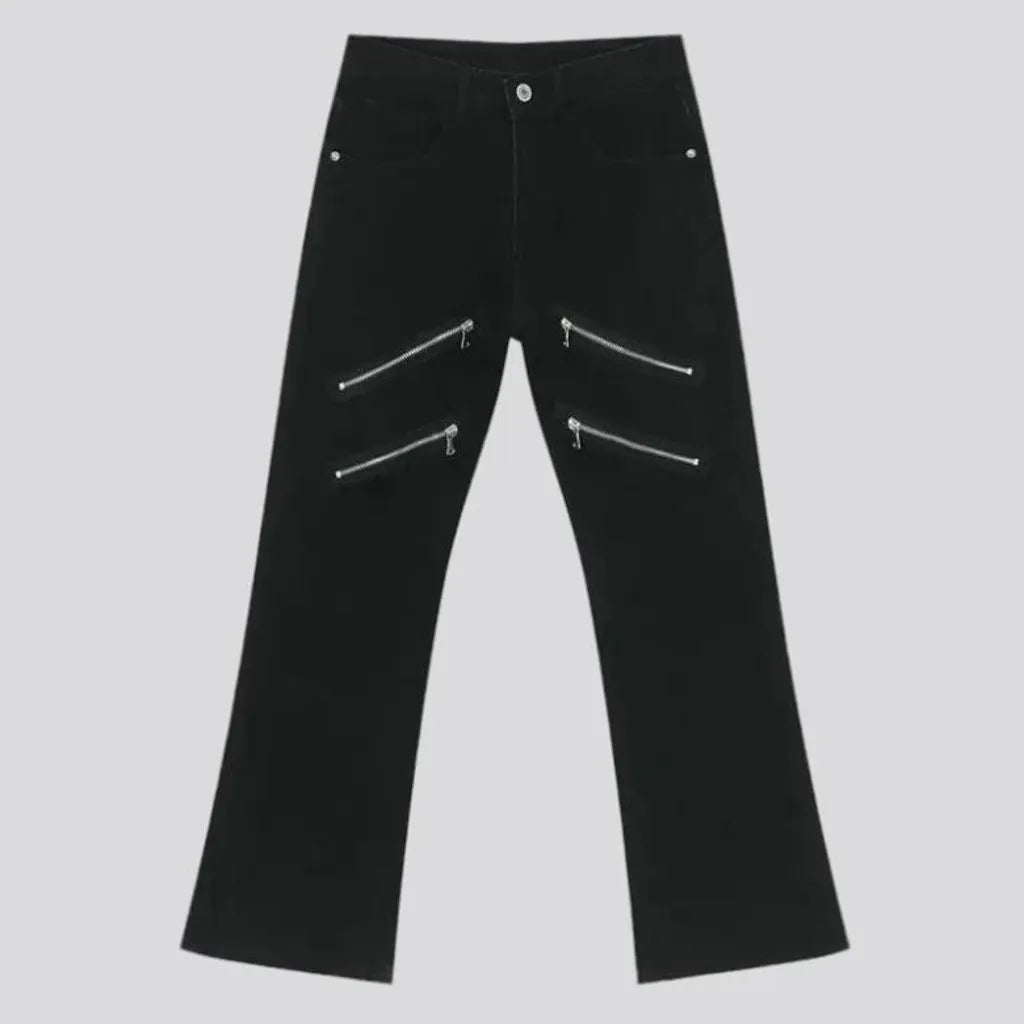 Monochrome mid rise street men's jeans