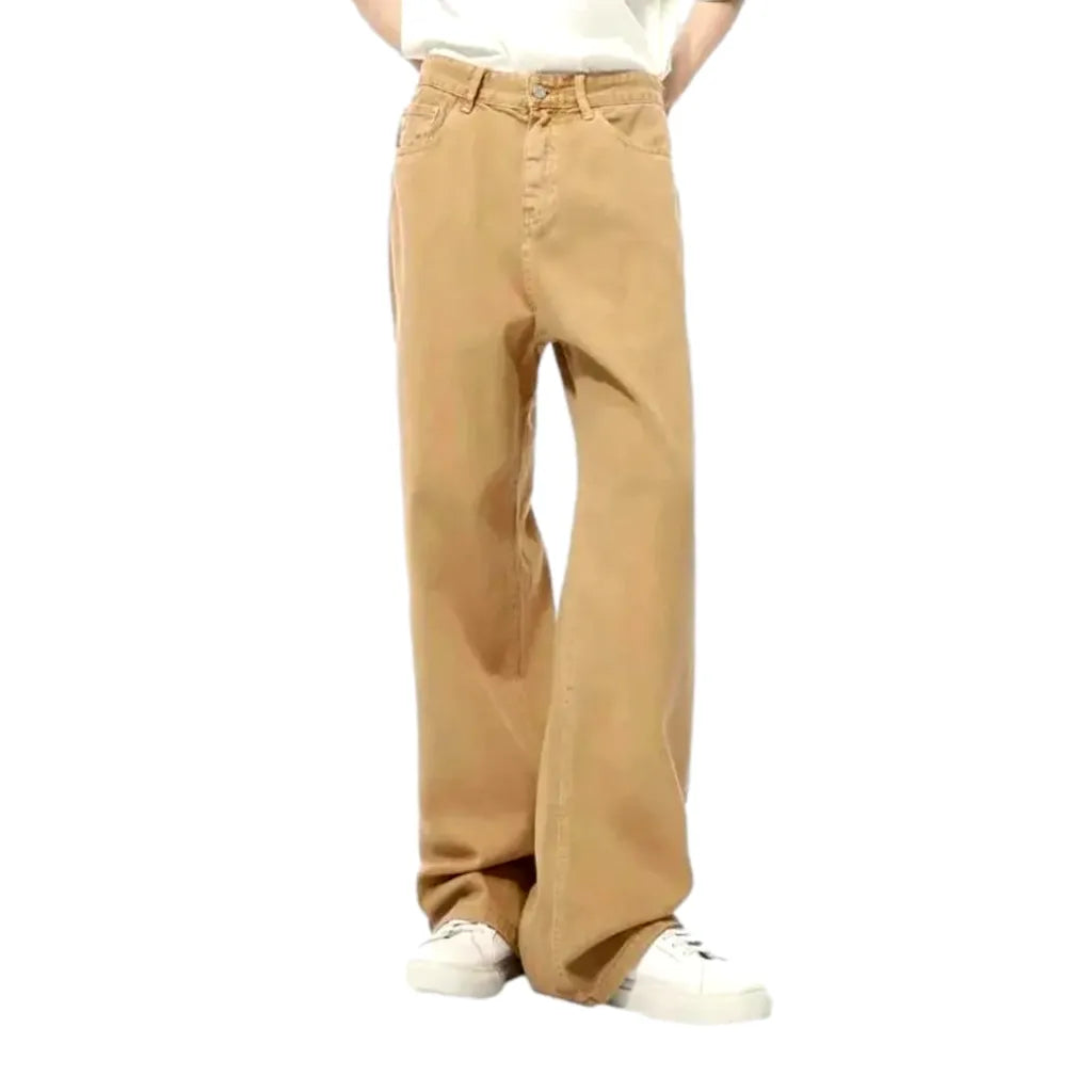 Light Tan Baggy Men's Jeans - Sand