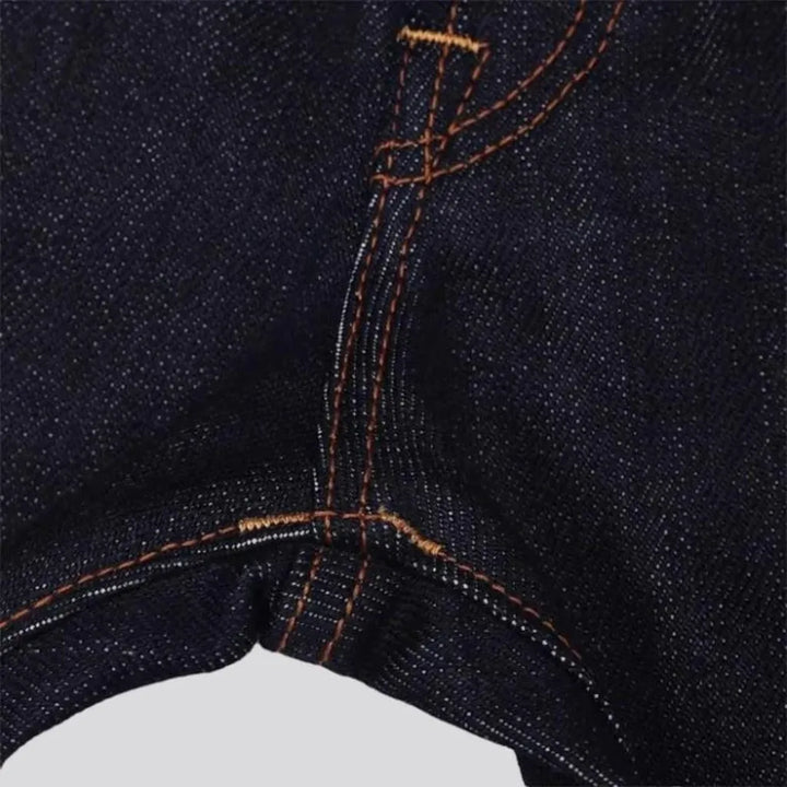 High-waist straight selvedge jeans