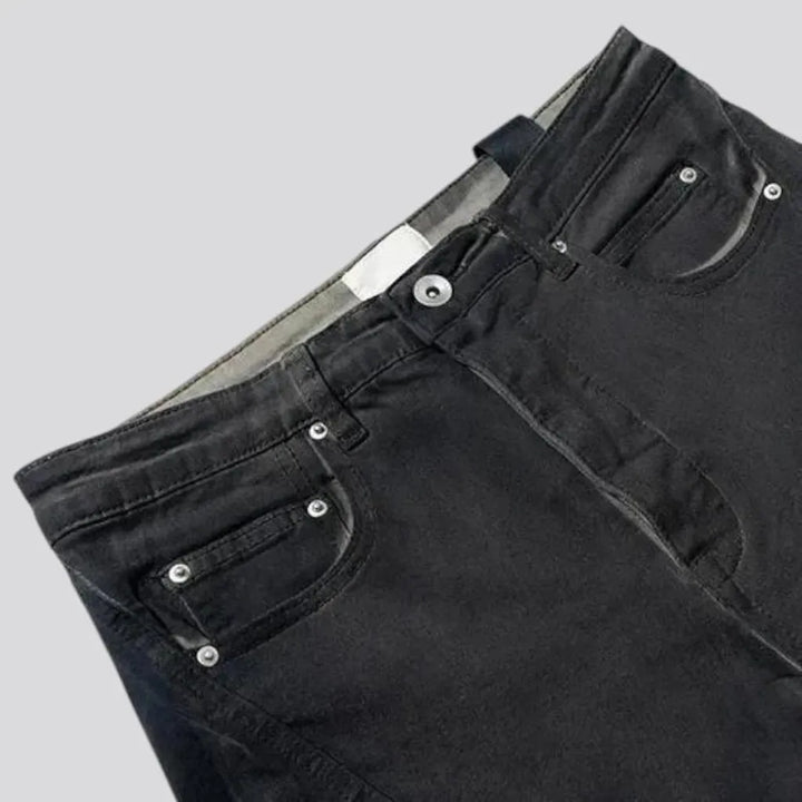 Stretchable mid waist jeans for men