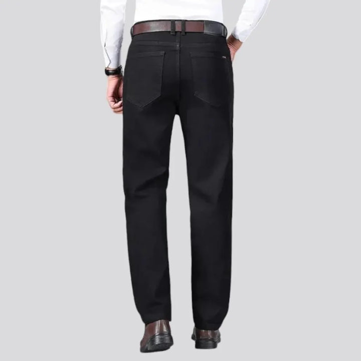 Monochrome straight fit high rise men's jeans